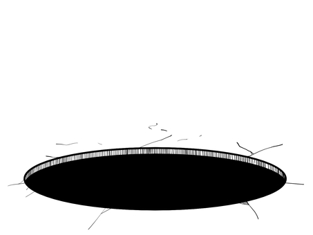 穴 穴,深穴,くぼみ,落とし穴,暗い,ひび,ひび割れ,クラック,エフェクト,ワンポイントのイラスト素材