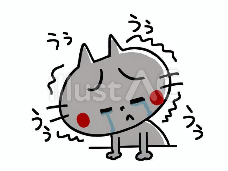 哀しむ猫 猫,哀しい,寂しいのイラスト素材