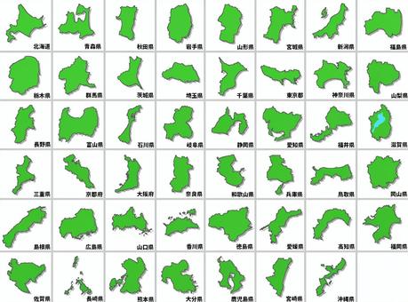 Illustration, estado, japão, mapa, 