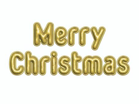 Merry Christmas 風船文字 バルーン文字,バルーン,風船文字,風船,立体文字,3d,merry,christmas,xmas,12月のイラスト素材