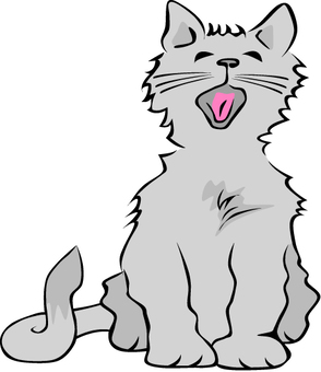 Illustration, cat, gray, a pet, 