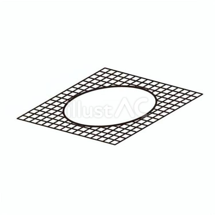 加熱用金網 金網,加熱器具,実験器具のイラスト素材