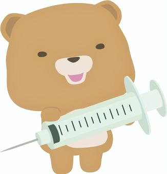 Syringe _ bear _ brown _ smile, , JPG, PNG and AI