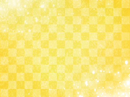 黄色（イエロー系）の市松模様きらめき背景 黄色,イエロー,黄,オレンジ,市松,模様,和柄,和風,光,きらめきのイラスト素材