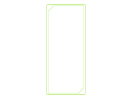 シンプルで細長いライムグリーンのフレーム フレーム,背景,線画,縦長,抽象的,デザイン,アイコン,長方形,ミニマル,スタイリッシュのイラスト素材