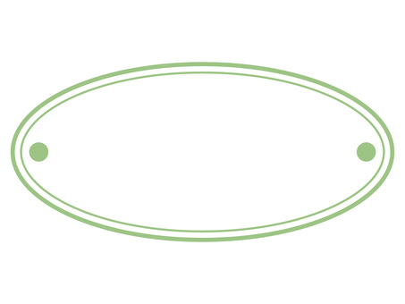 緑のラベル風の楕円フレーム フレーム,ラベル,タイトル,楕円,ロゴ,背景,カード,緑,ポップ,おしゃれのイラスト素材