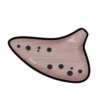 木製のオカリナ オカリナ,楽器,笛,文化,木製,演奏,イラスト,アイテム,かわいいのイラスト素材