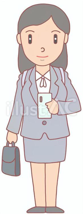 ビジネスウーマン・新卒社員 ビジネスウーマン,新卒社員,若手のイラスト素材