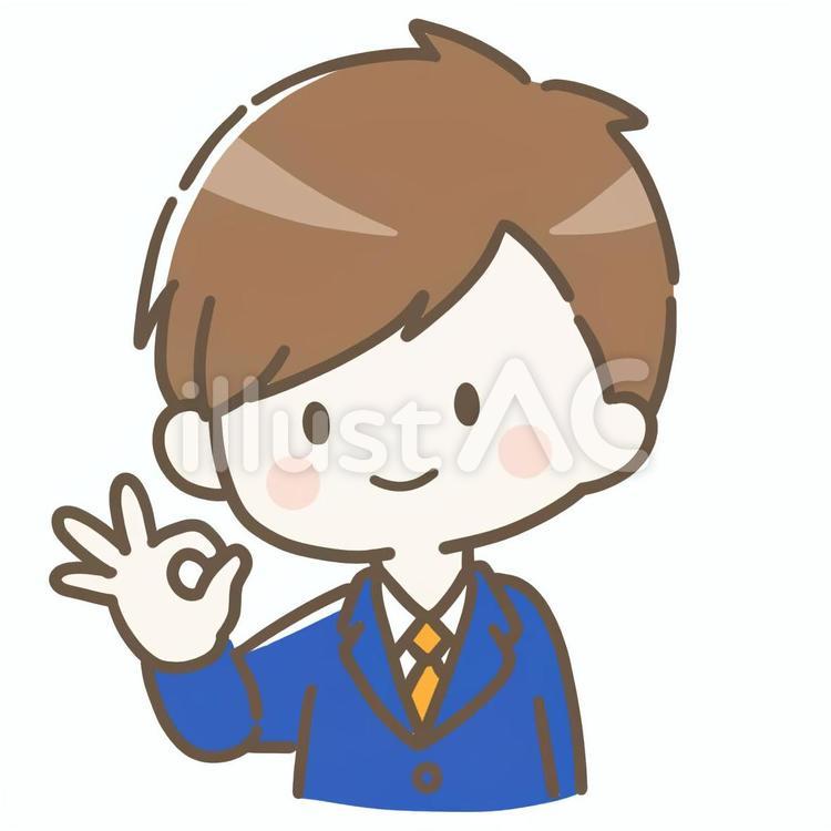 男性、スーツ、社会人、いいね、ビジネス 男性,スーツ,いいねのイラスト素材