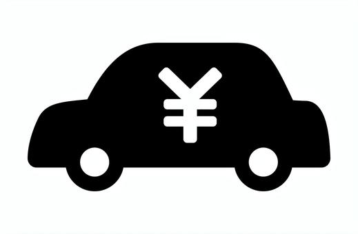 車とお金 車,お金,アイコン,乗り物,運転,交通,料金,ローン,リース,レンタルのイラスト素材