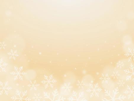 雪の背景、冬のイラスト素材、オレンジ色 冬,クリスマス,背景,雪,雪の結晶,おしゃれ,デザイン,キラキラ,冬背景,冬イラストのイラスト素材