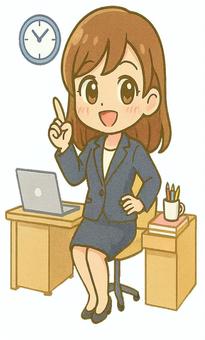 オフィスで頑張る女性