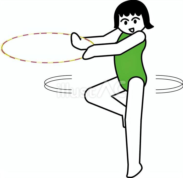 新体操フープ　 新体操,体操,フープのイラスト素材