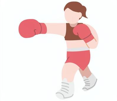 ボクシングをする女性 ボクシング,スポーツ,ボクササイズ,格闘技,拳闘,人物,女性,ボクサー,パンチ,格闘のイラスト素材