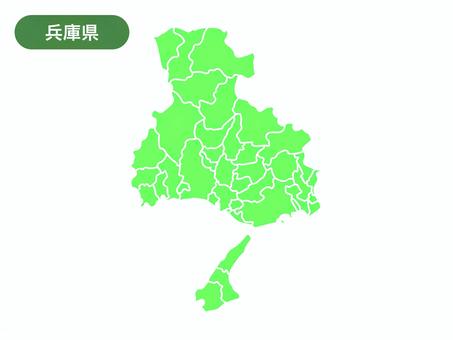 兵庫県の地図のイラスト（線なし） 地図,兵庫県,淡路島,神戸市,尼崎市,西宮市,芦屋市,猪名川町,川西市,伊丹市のイラスト素材