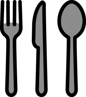 ナイフ・フォーク・スプーンです。 ナイフ,フォーク,スプーン,シンプル,カトラリー,食器,食卓,キッチン,小物,食事のイラスト素材