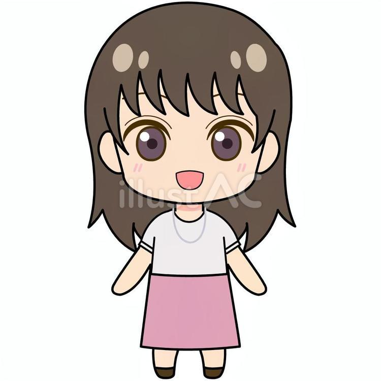 私服を着た女性 女性,かわいい,私服のイラスト素材