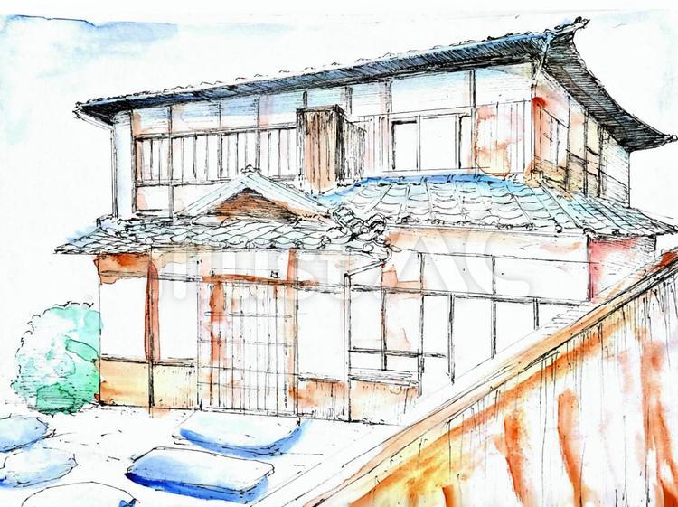 家 家,住宅,水彩画のイラスト素材