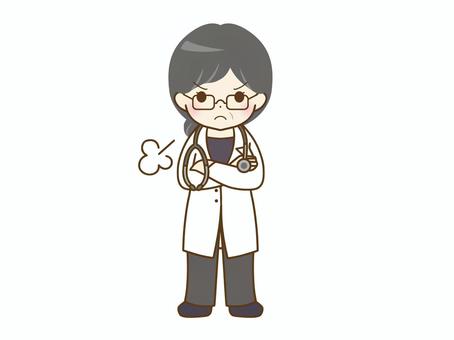 Angry middle-aged female doctor, JPG, PNG and AI Angry middle-aged female doctor, , JPG, PNG and AI