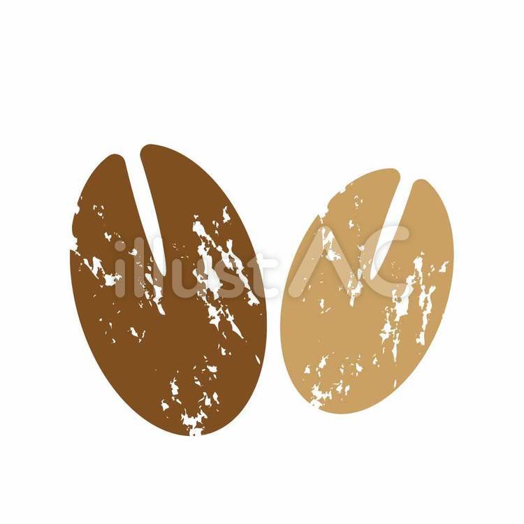 コーヒー豆のかすれたイラスト コーヒー豆,かすれ,豆のイラスト素材