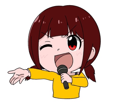 singing girl, , JPG, PNG and AI