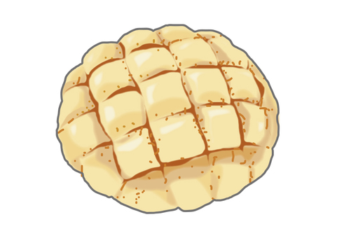 Illustration, melonpan, sweet bread, bread, 