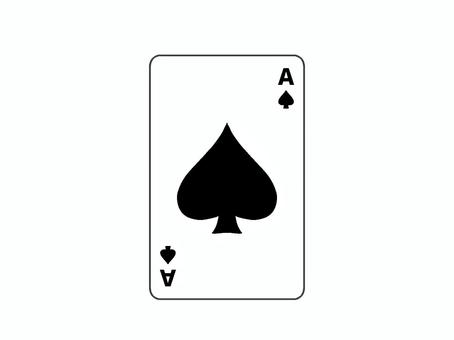 トランプ トランプ,スペード,エース,シンプル,手描き,カードゲーム,遊び,カード,遊戯,トランプゲームのイラスト素材
