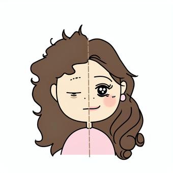 ビフォーアフター　女子 ビフォーアフター,ビフォアアフター,化粧前,化粧後,化ける,変身,身支度,変身前,変身後,支度のイラスト素材