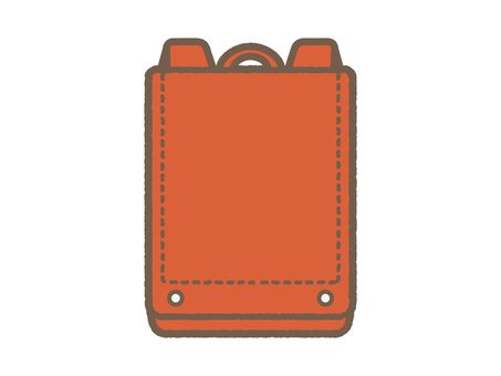 赤いランドセルのイラスト｜学校の持ち物 ランドセル,赤,学校,授業,新学期,持ち物,道具,教育,子ども向け,入学式のイラスト素材