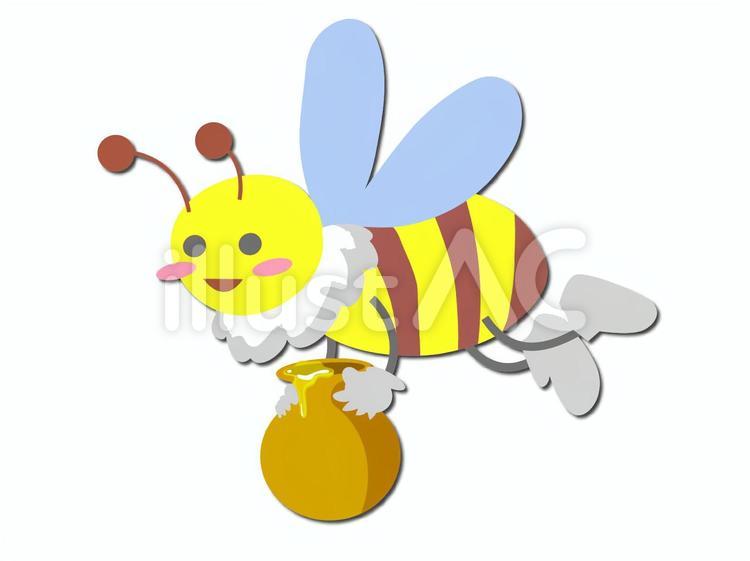 はちみつを運ぶミツバチイラスト No 無料イラストなら イラストac