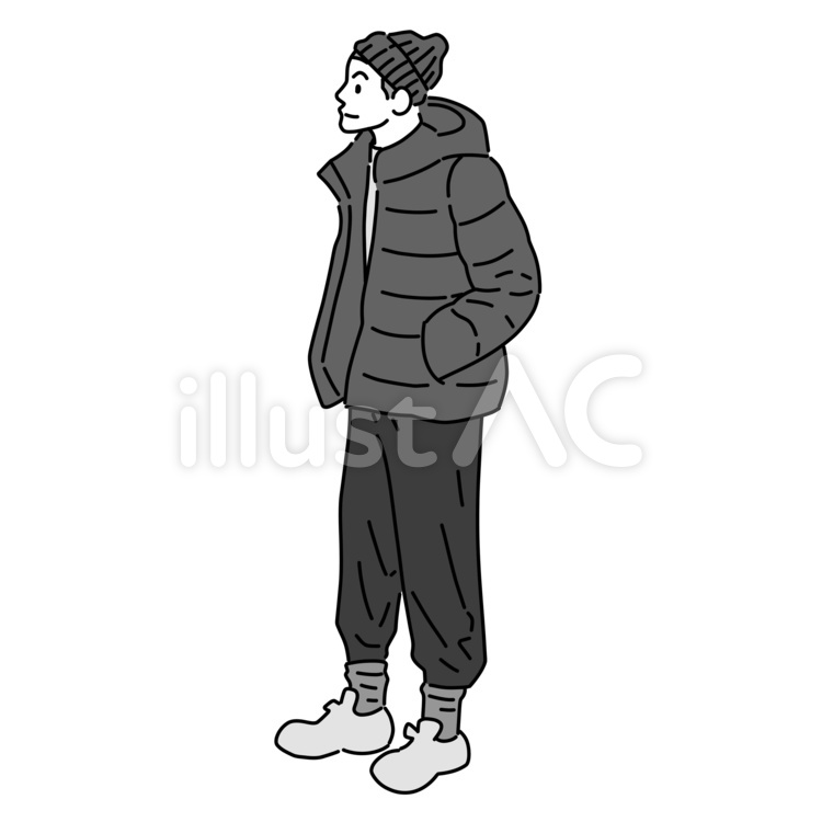 私服の男性 男性,全身,私服のイラスト素材