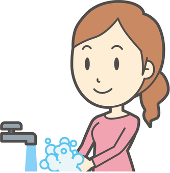 Woman-01-Hand wash-Bust, , JPG, PNG and AI