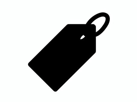シンプルタグアイコン２（黒） タグ,分類,uiアイコン,シンプル,黒のイラスト素材
