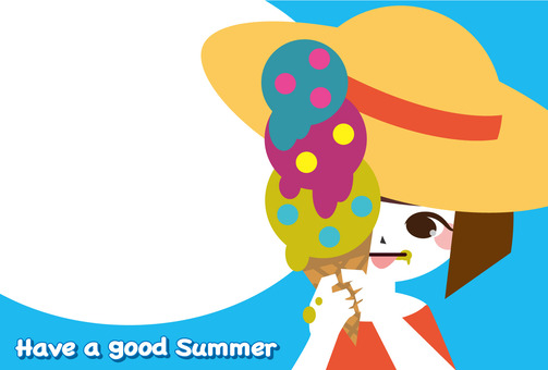 Summer greeting 2, straw hat, summer, greeting card, JPG, PNG and EPS