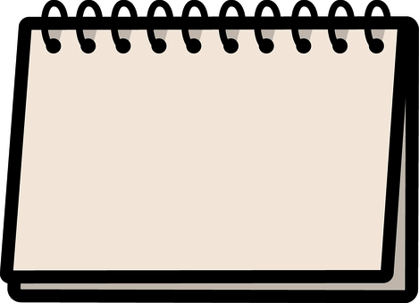 アイボリーのスケッチブックです。 スケッチブック,シンプル,ノート,画用紙,文房具,デッサン,紙,ページ,アイデア,練習のイラスト素材