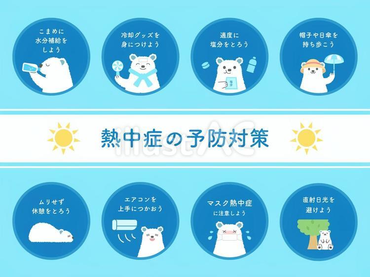 熱中症対策のイラスト素材01 夏,熱中症,予防のイラスト素材