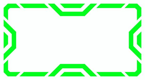 サイバーフレーム4緑 サイバー,サイバーパンク,ジオメトリック,メカ,機械,近未来,sf,画面,幾何学,模様のイラスト素材