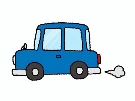 ノスタルジックな車 ノスタルジックな車 車,ノスタルジック,青,移動,pop調,手描き,挿絵,ワンポイント,素材,商用可のイラスト素材