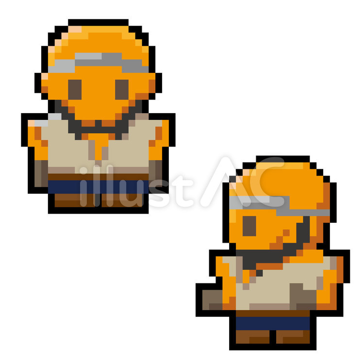 ドット絵素材・武器屋の親父 ドット絵,ピクセルアート,レトロゲームのイラスト素材