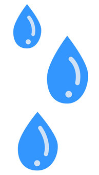 夏の素材84＿汗 汗,しずく,手描き,アイコン,青,水滴,涙,雨,水,冷や汗のイラスト素材