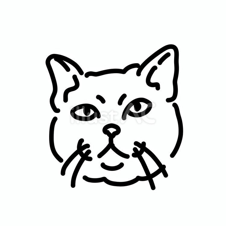 目つきの悪い猫 ロシアンブルー,マンチカン,ドラねこのイラスト素材