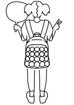 Illustration, peut traiter, promotion, fem, 