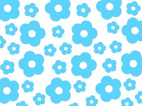 お花がいっぱい（ブルー） 花,背景,総柄,かわいい,水色のイラスト素材