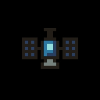 人工衛星　ドット絵 ドット絵,ピクセルアート,ドット,人工衛星,衛星,宇宙のイラスト素材