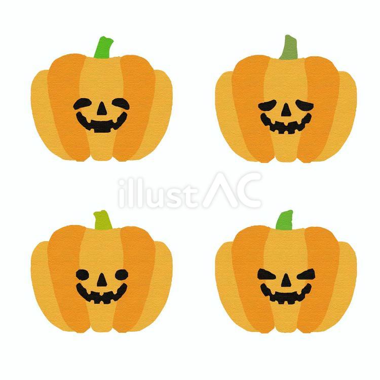 【ハロウィン】かぼちゃ 秋,10月,かぼちゃのイラスト素材