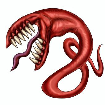 蛇のようなクリーチャー クリーチャー,モンスター,怪物,魔物,化け物,妖魔,悪魔,エネミー,ザコ,ファンタジーのイラスト素材
