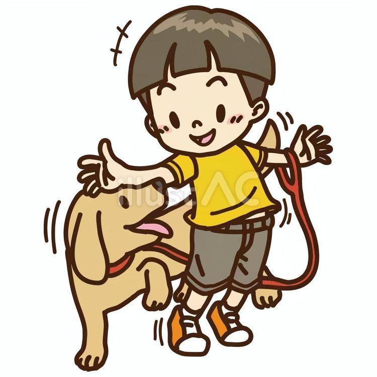 お散歩うれしい お散歩,嬉しい,たわむれるのイラスト素材