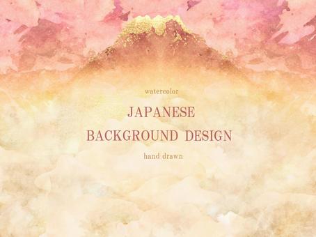 Beautiful watercolor red Fuji Japan background 288, JPG, PNG and AI Beautiful watercolor red Fuji Japan background 288, fuji mountain, autumn, background, JPG, PNG and AI