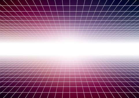 紫色の光輝くデジタル空間 デジタル,サイバー,空間,次元,グリッド,光,スタイリッシュ,紫色,背景のイラスト素材