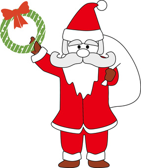 サンタクロース　 クリスマス,サンタクロース,袋,荷物,持つ,シンプル,キャラのイラスト素材